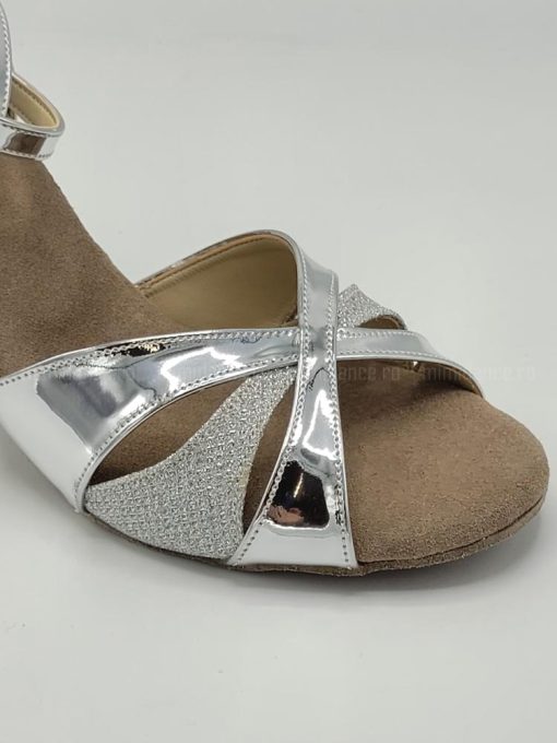 pantofi de dans latino femei | pantofi de dans dama | pantofi dans latino argintiu